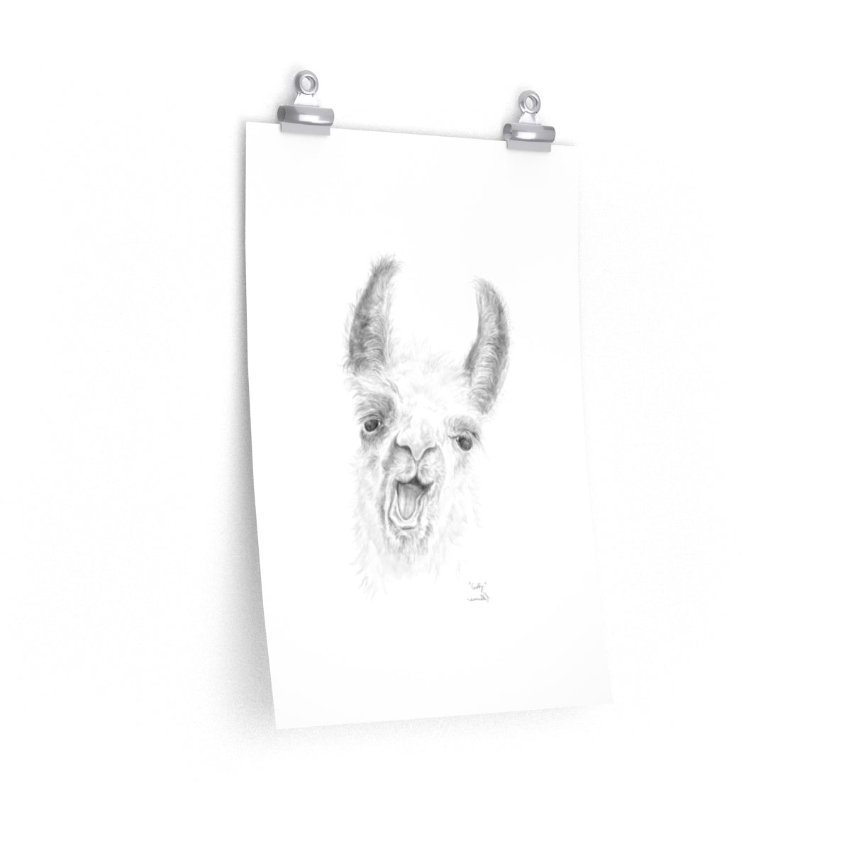 Gabby Llama- Art Paper Print