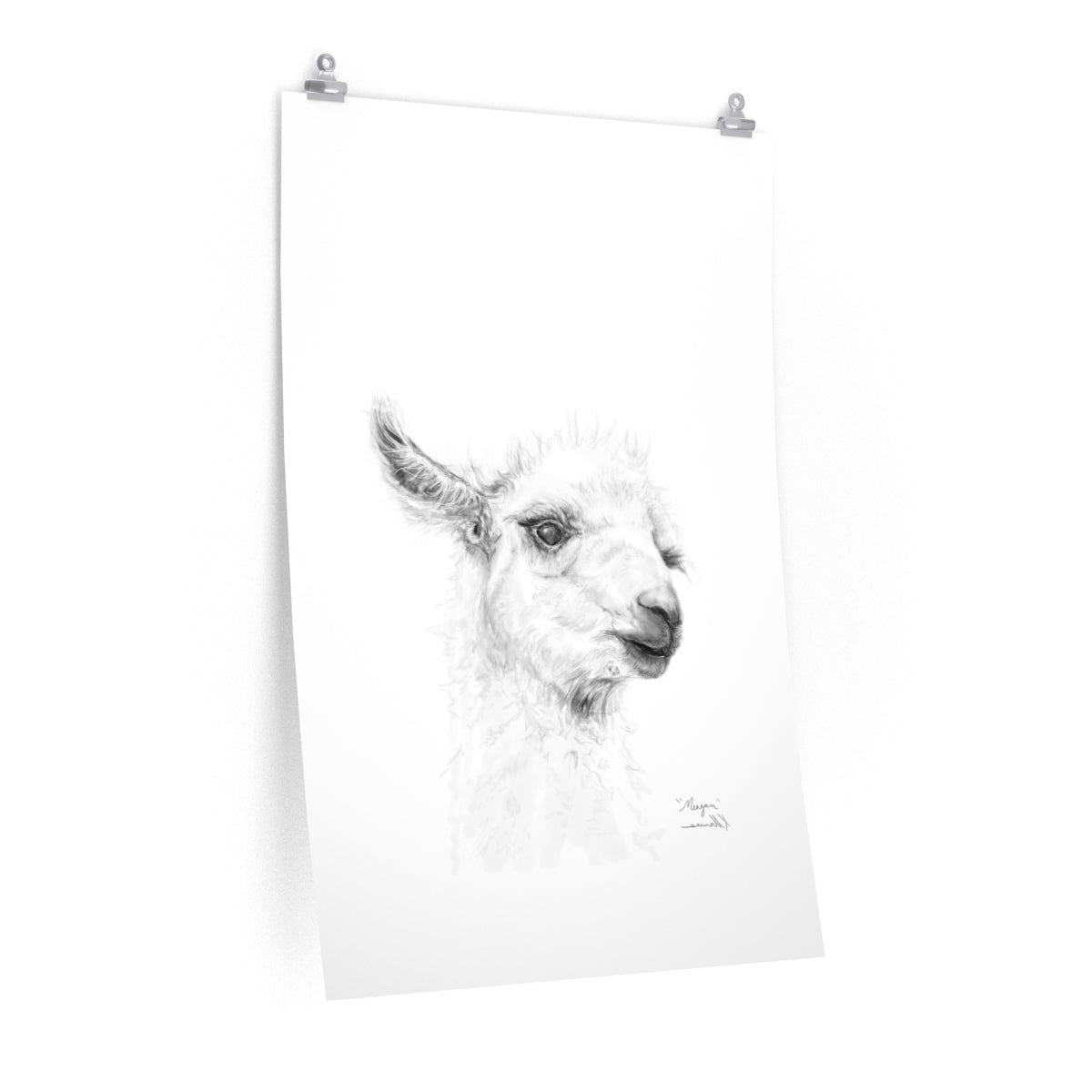 MEAGAN Llama- Art Paper Print