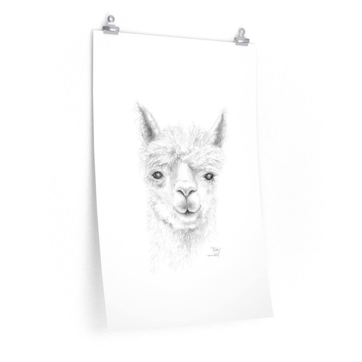 RICKY Llama- Art Paper Print