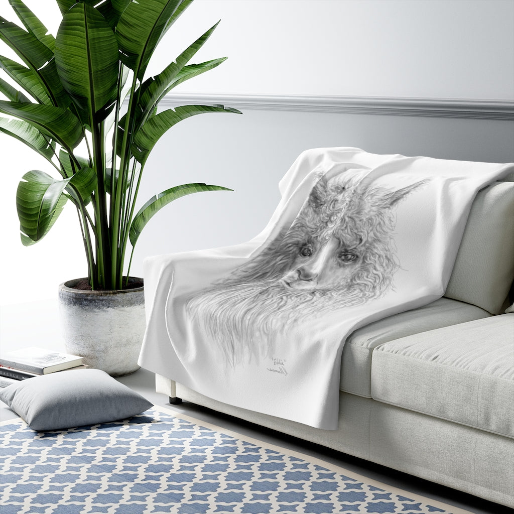 Eddie Llama: Sherpa Fleece Blanket