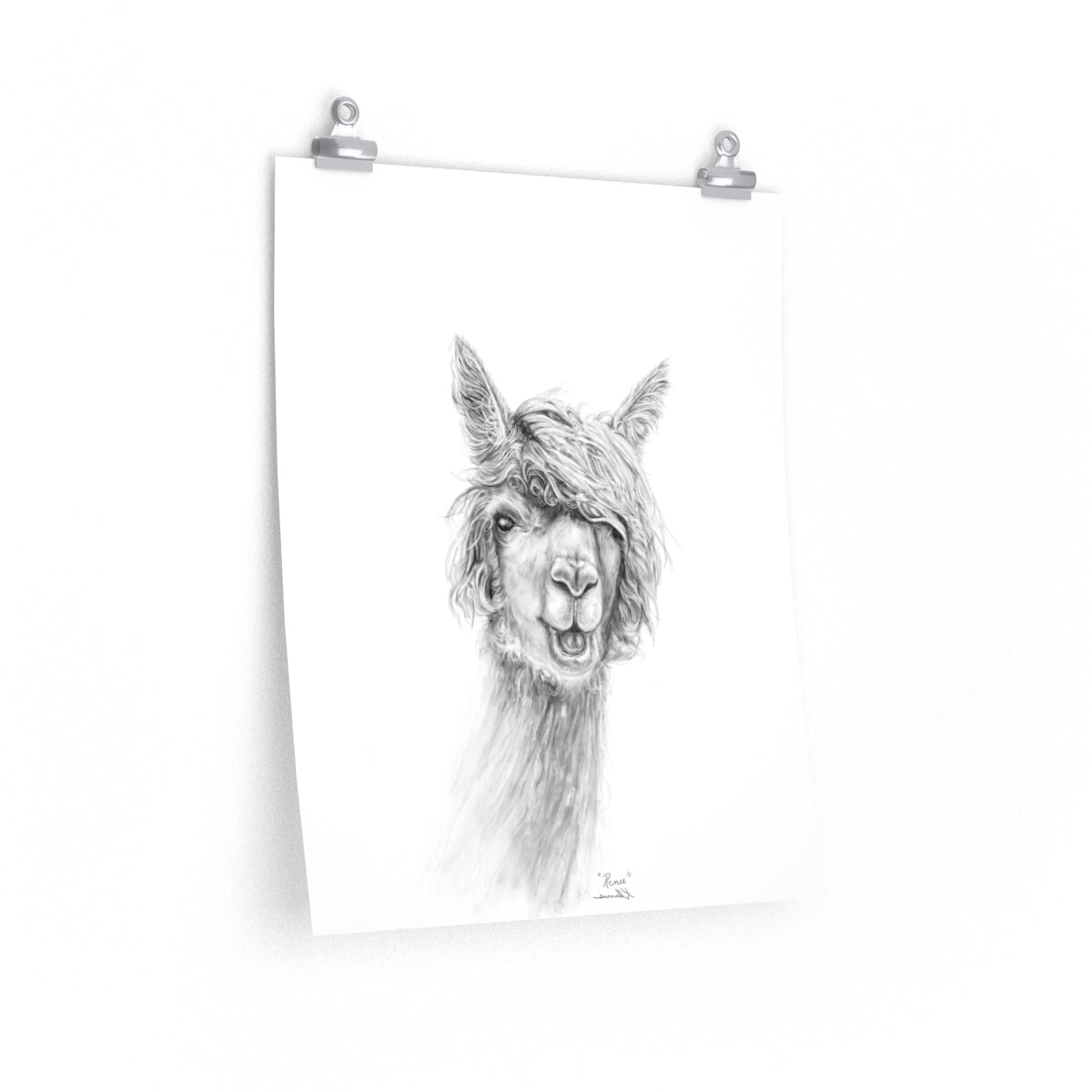 RENEE Llama- Art Paper Print