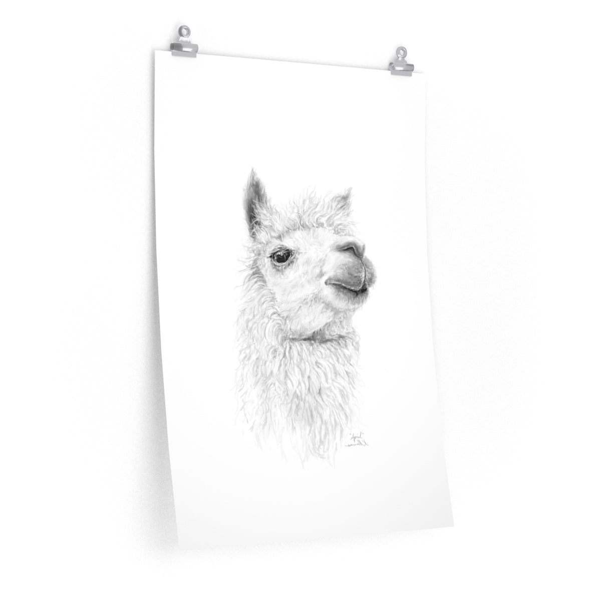 APRIL Llama- Art Paper Print