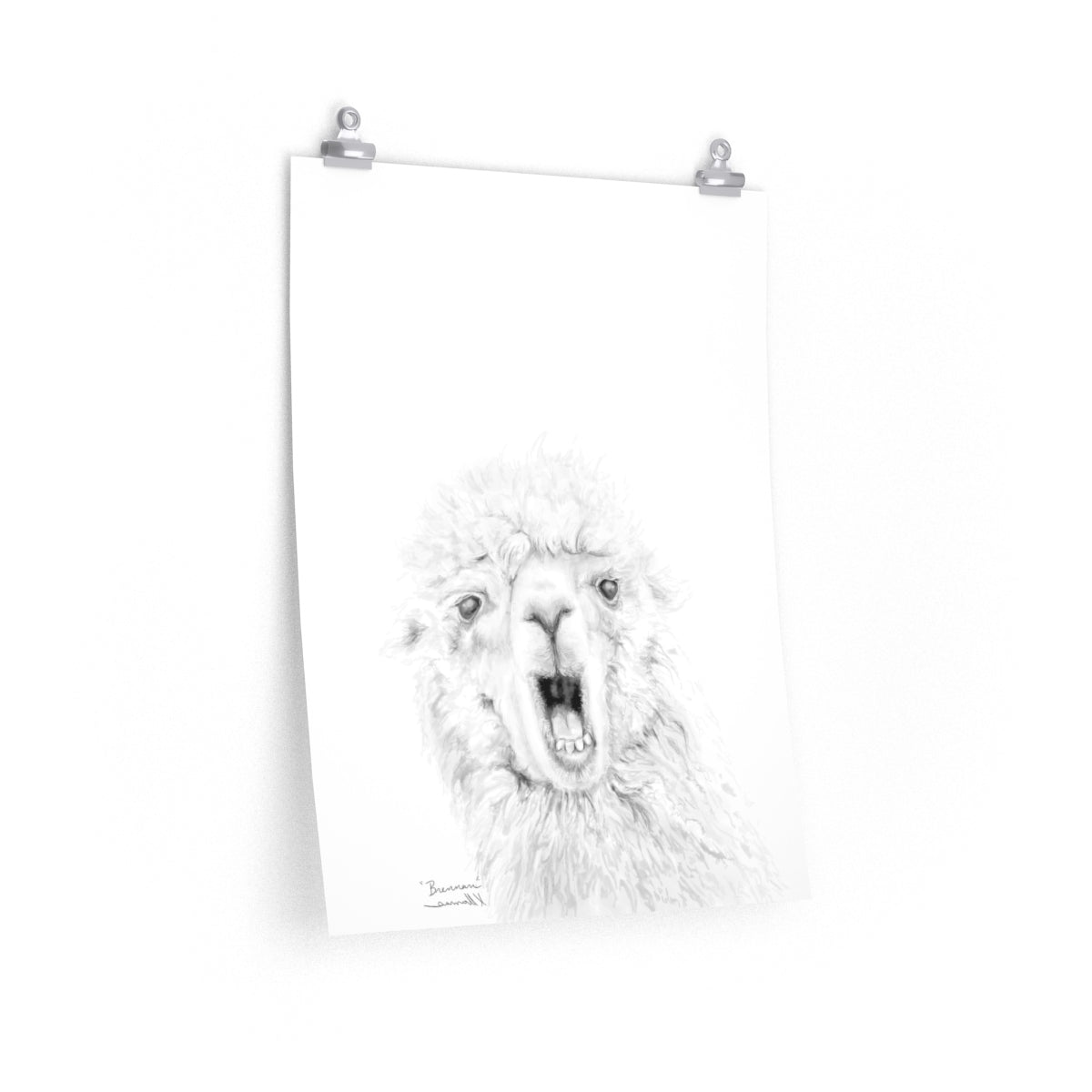 BRENNAN Llama- Art Paper Print