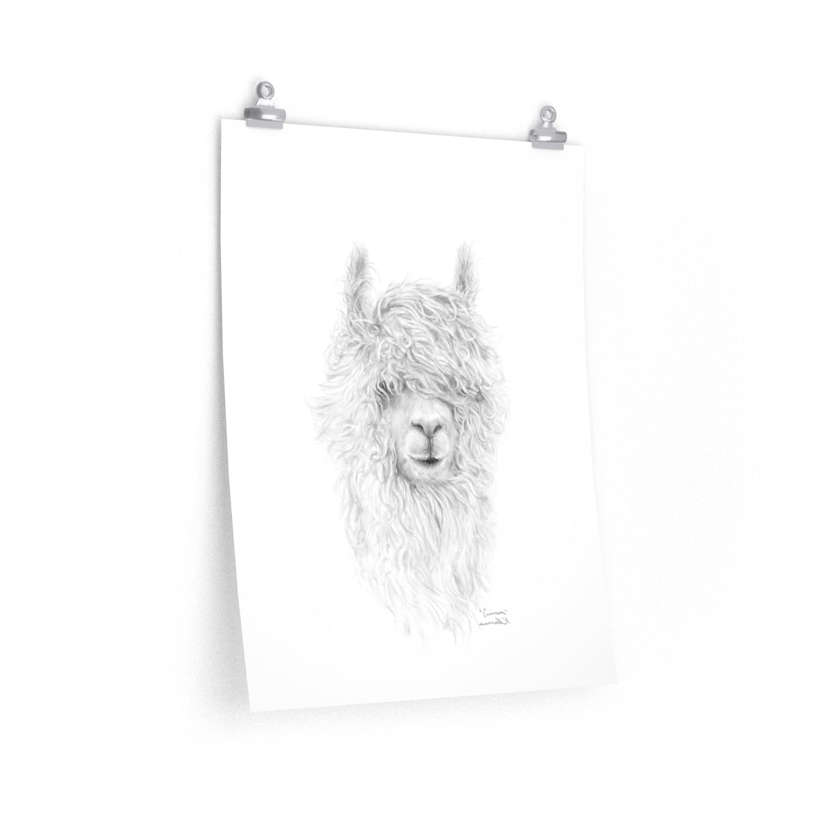CRIMSON Llama- Art Paper Print