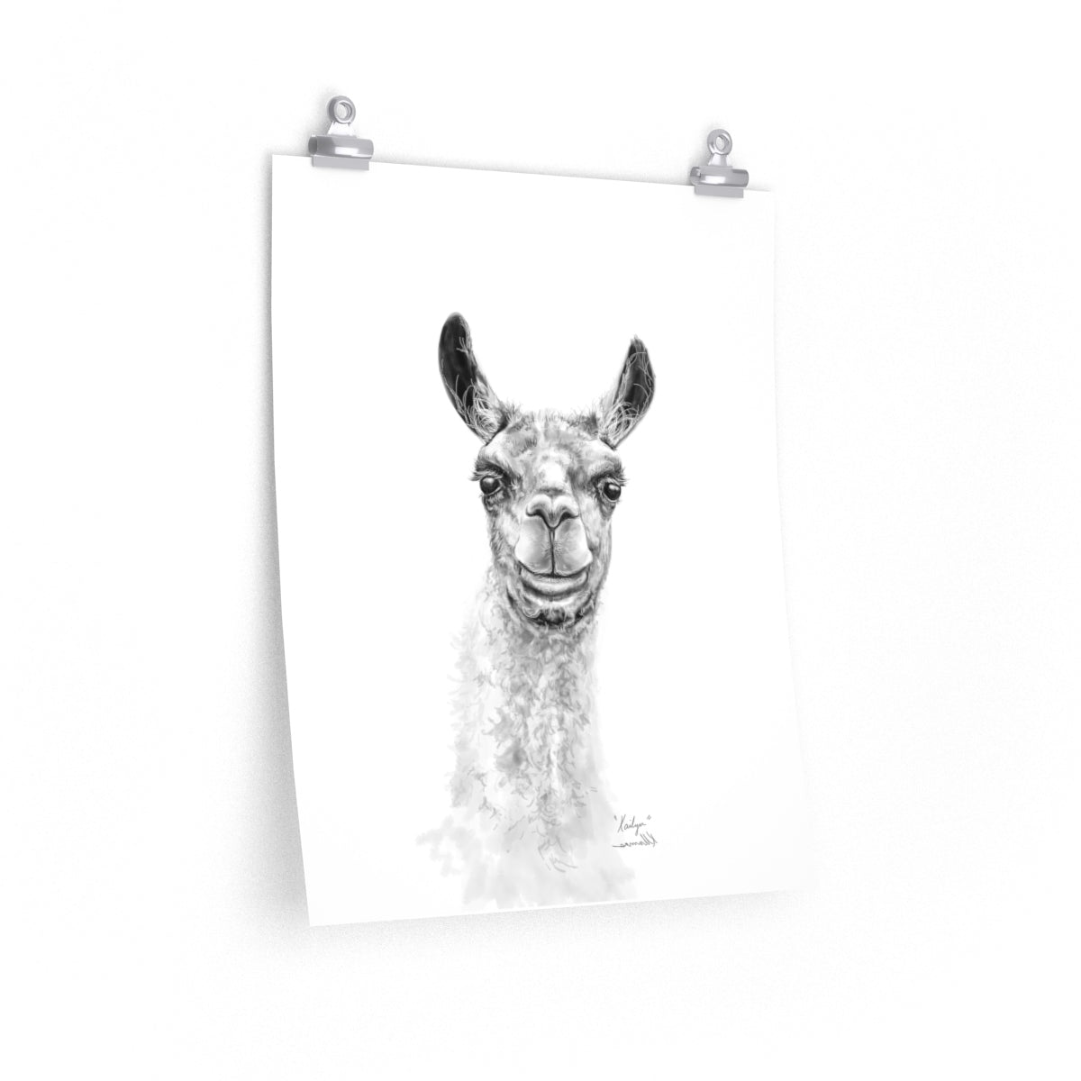 KAILYN Llama- Art Paper Print