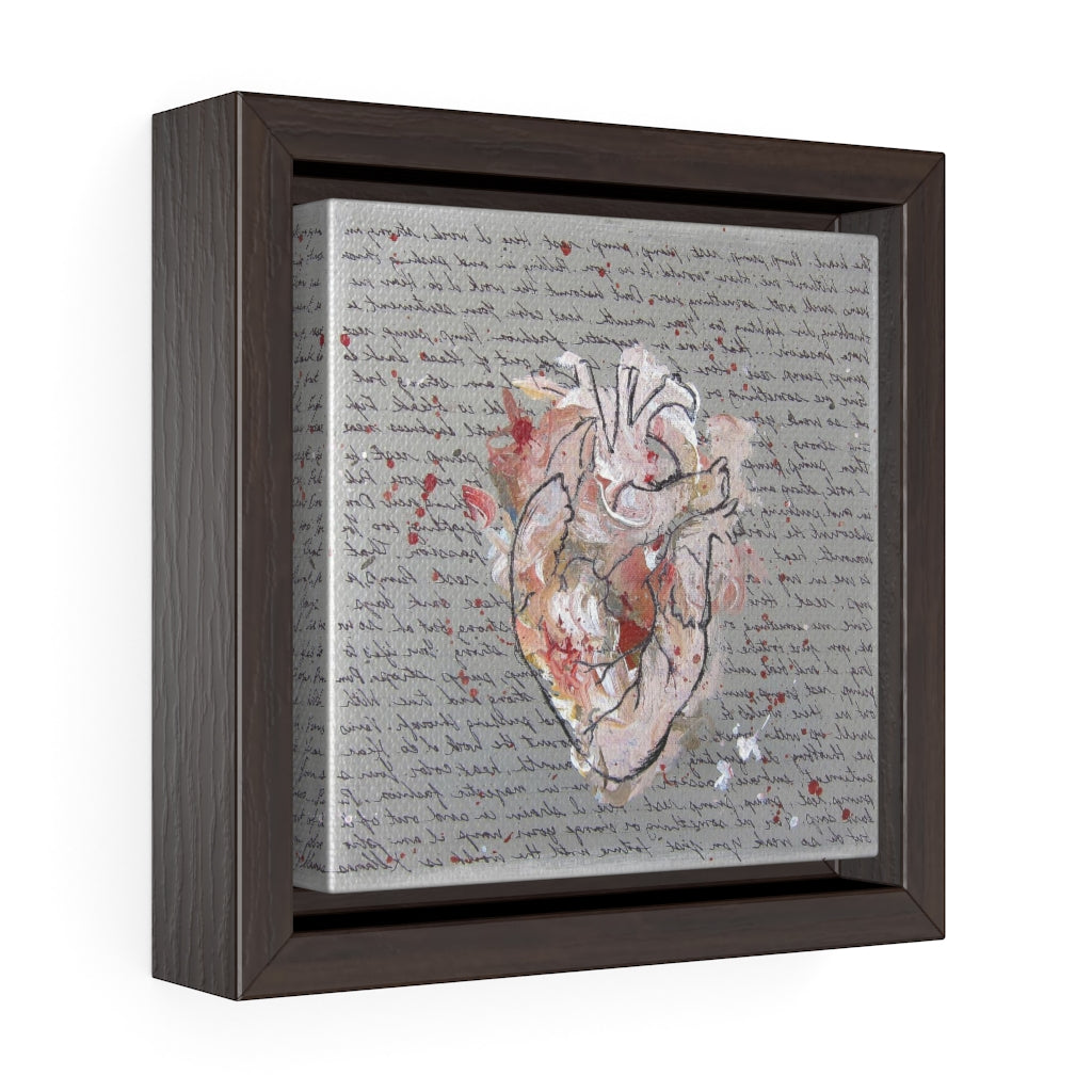 Square Framed Art Print | Lullaby: Heart