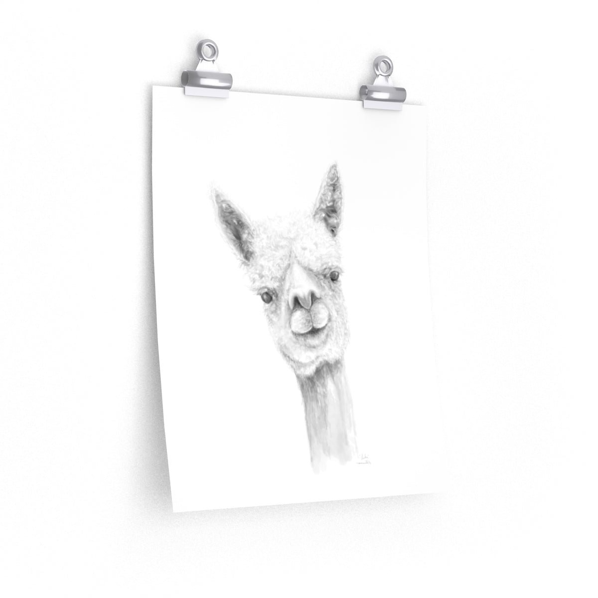 LUKE Llama- Art Paper Print