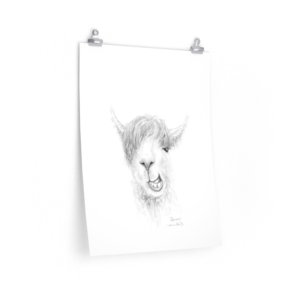 SAREN Llama- Art Paper Print