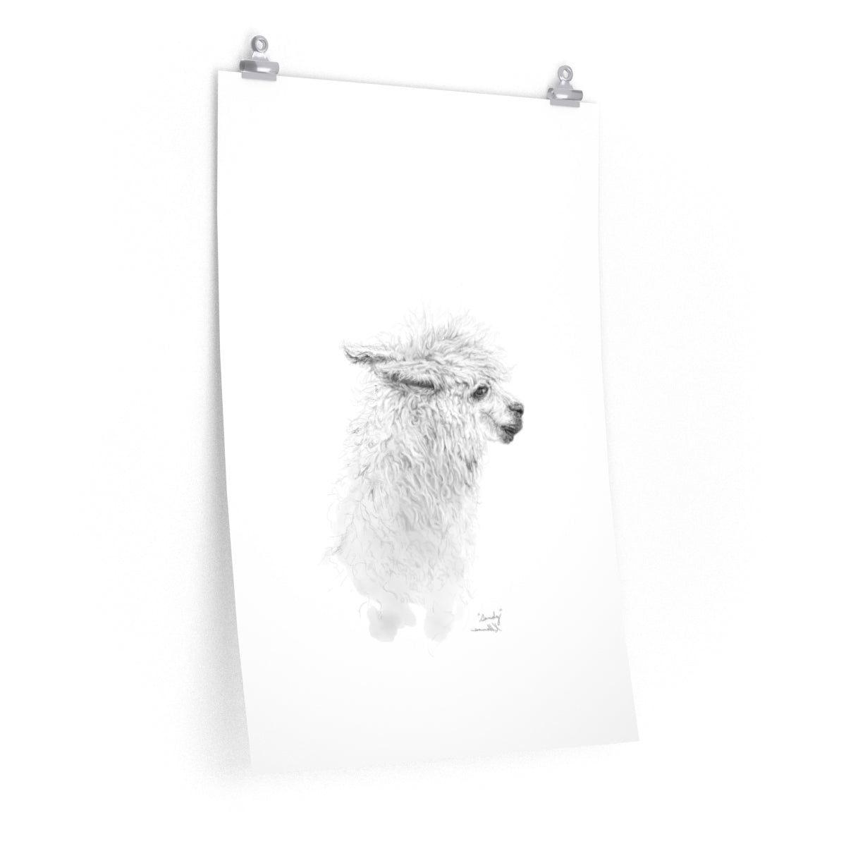 SANDY Llama- Art Paper Print