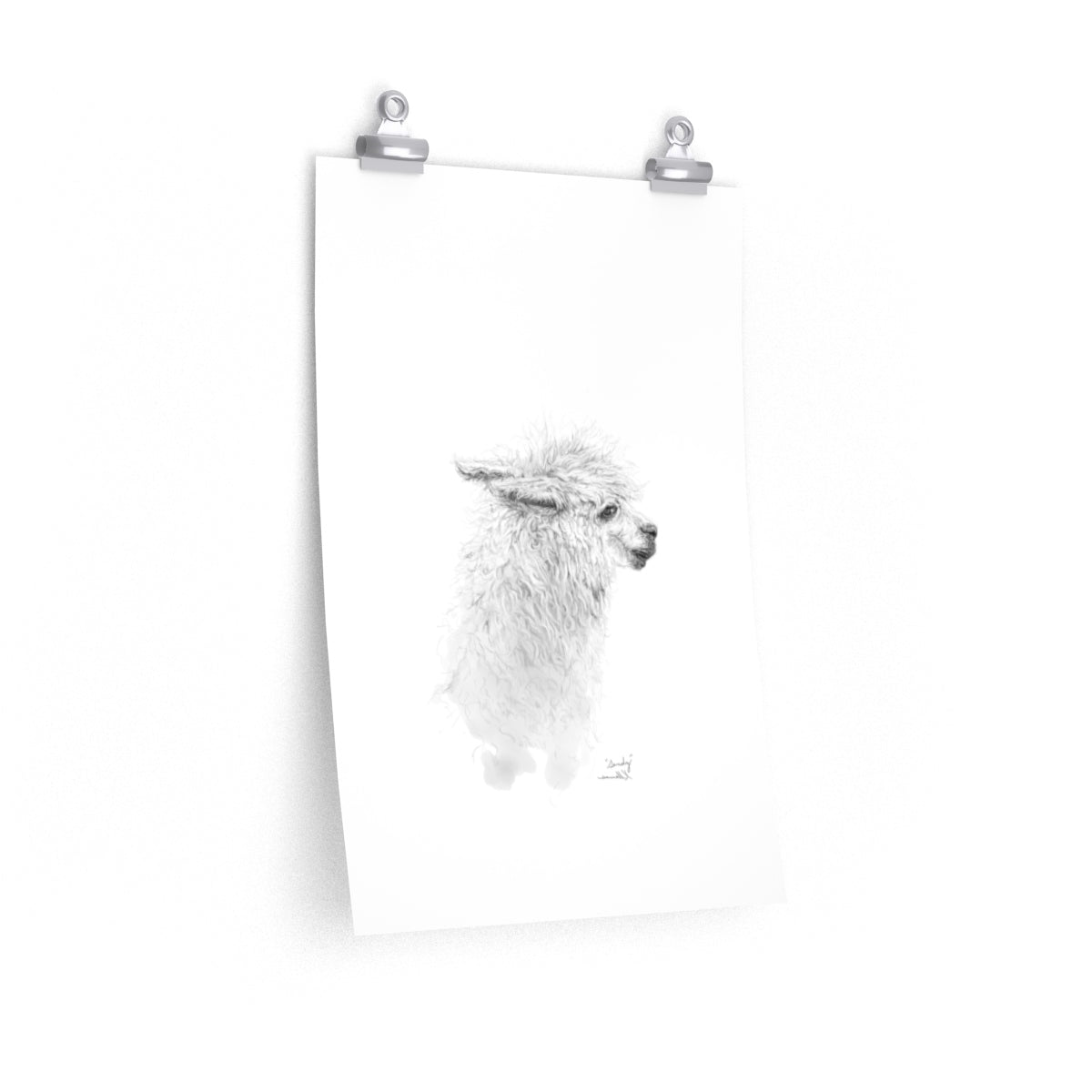 SANDY Llama- Art Paper Print