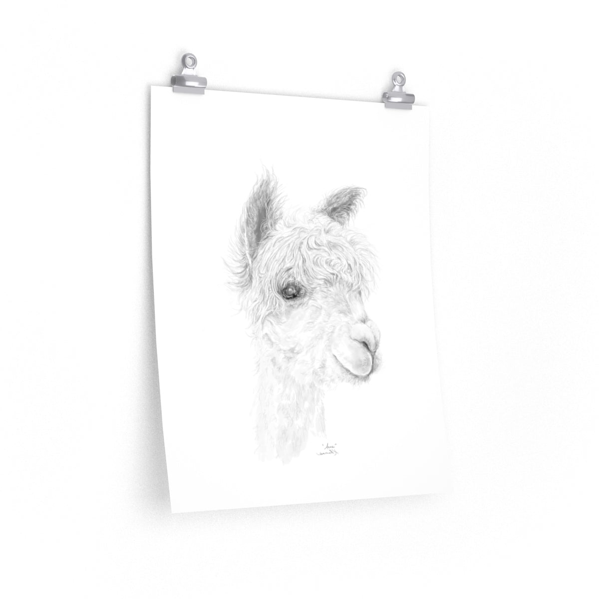 ANNE Llama- Art Paper Print
