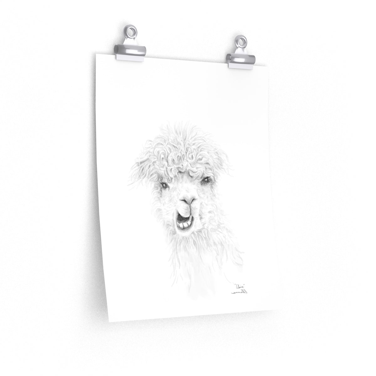 CLAIRE Llama- Art Paper Print