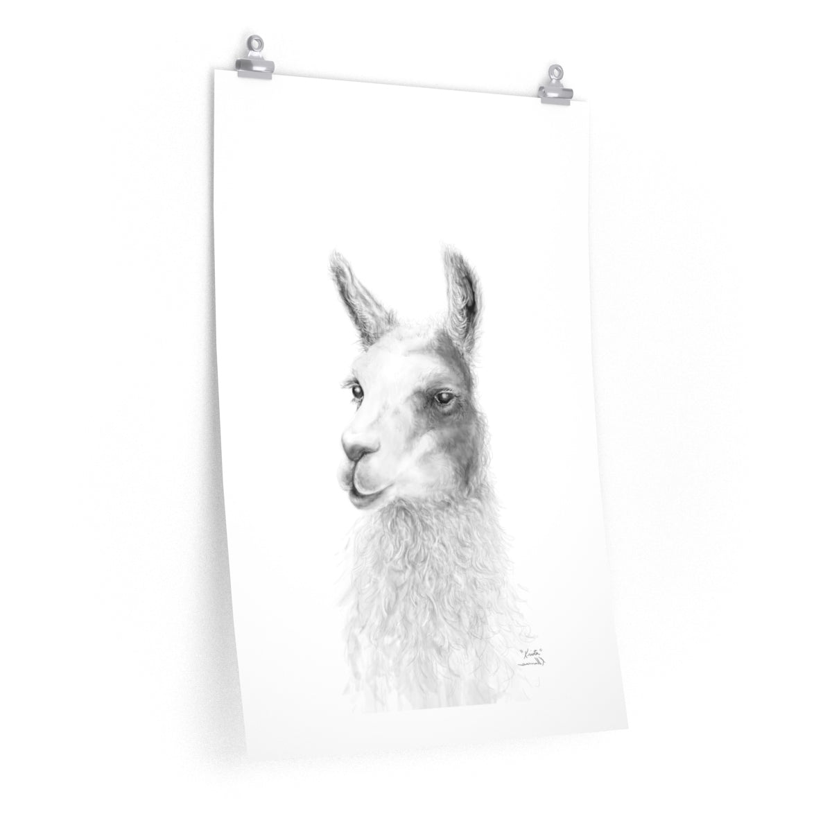 KRISTA Llama- Art Paper Print