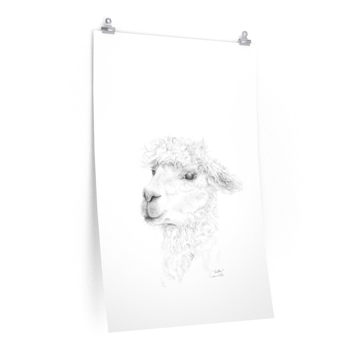 HEATHER Llama- Art Paper Print