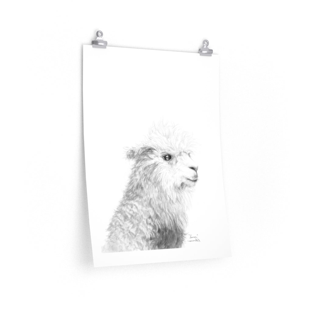 LAUREN Llama- Art Paper Print
