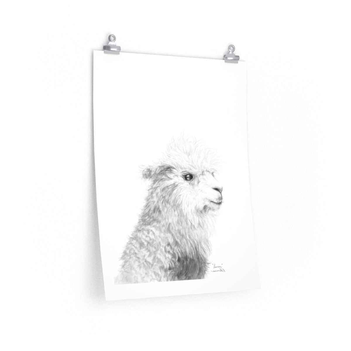 LAUREN Llama- Art Paper Print