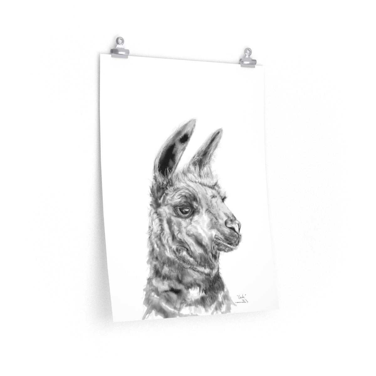 GABE Llama- Art Paper Print