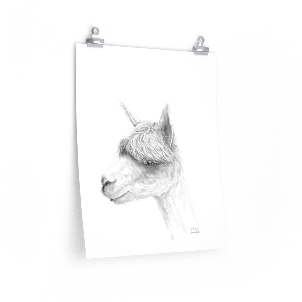 ETHAN Llama- Art Paper Print