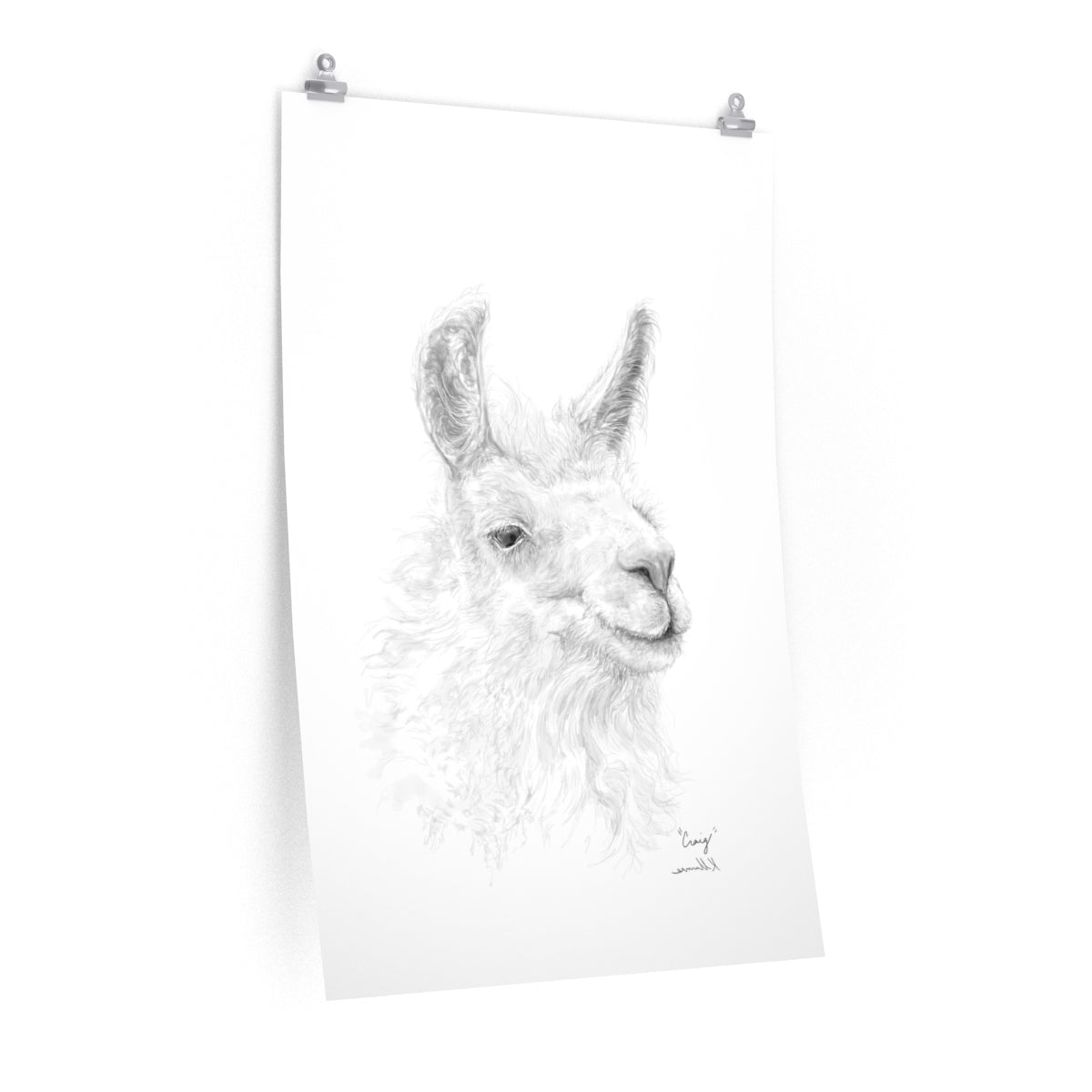 CRAIG Llama- Art Paper Print