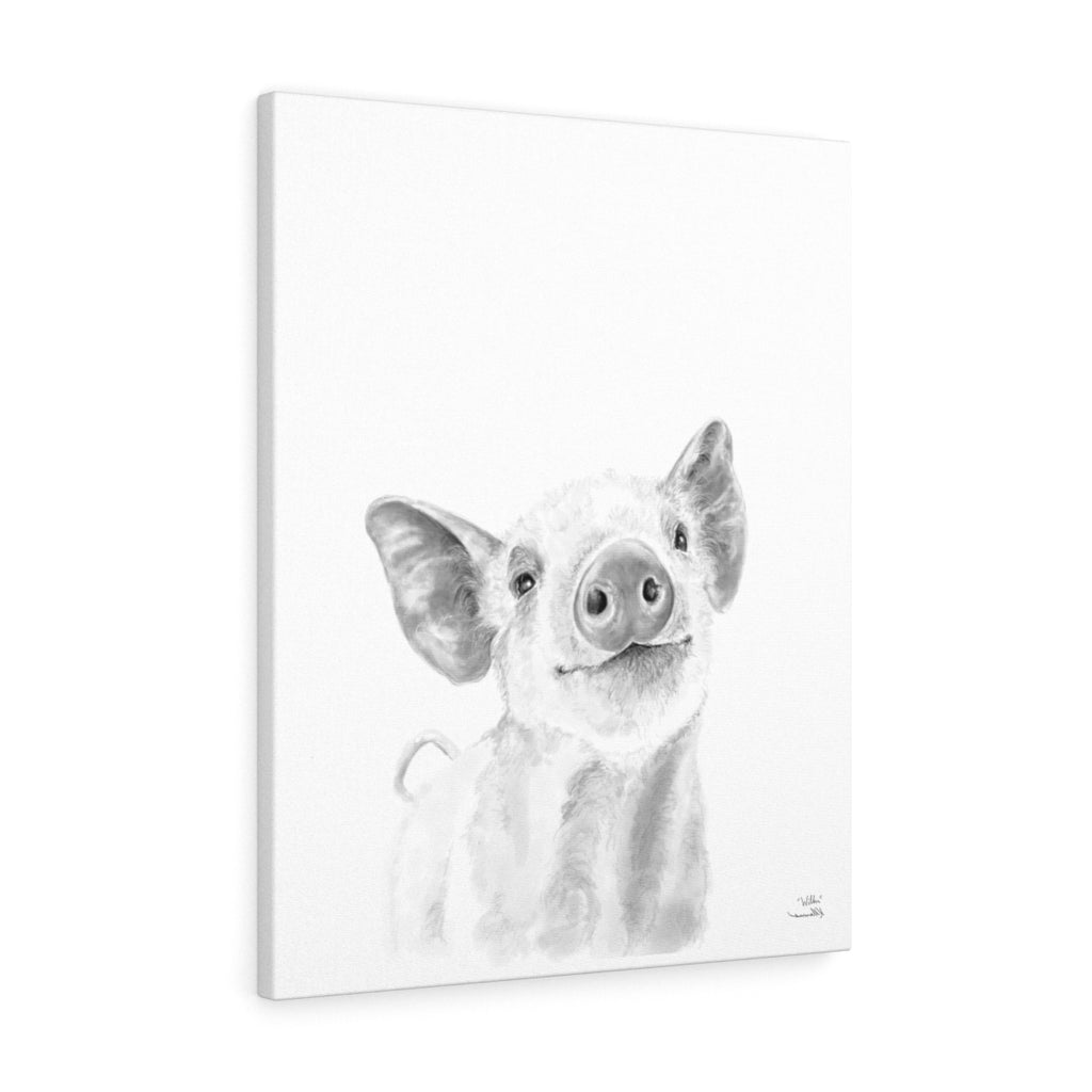Wilber Pig - Animal Art Canvas