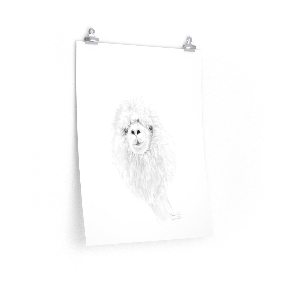 JEDADIAH Llama- Art Paper Print
