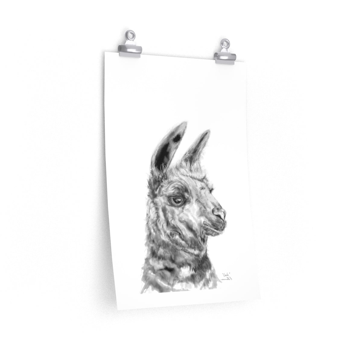 GABE Llama- Art Paper Print