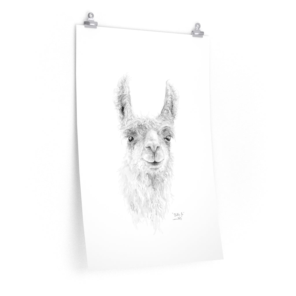 BILLIE-JO Llama- Art Paper Print