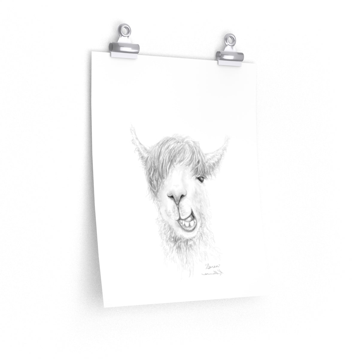 SAREN Llama- Art Paper Print