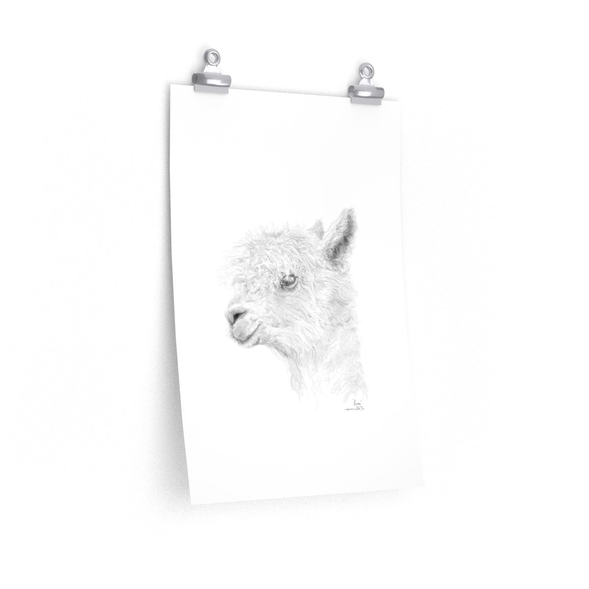 LISA Llama- Art Paper Print