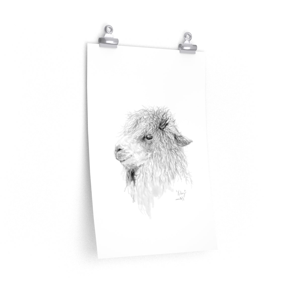 KELSEY Llama- Art Paper Print