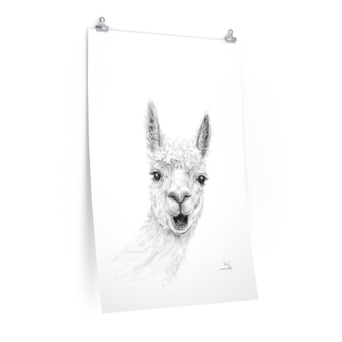 EVIE Llama- Art Paper Print