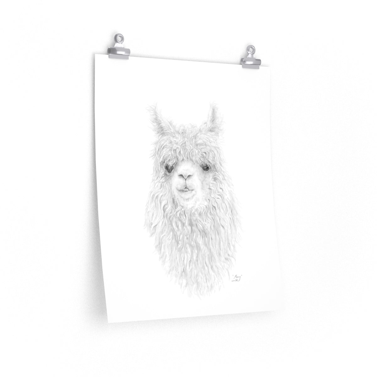 MARY Llama- Art Paper Print