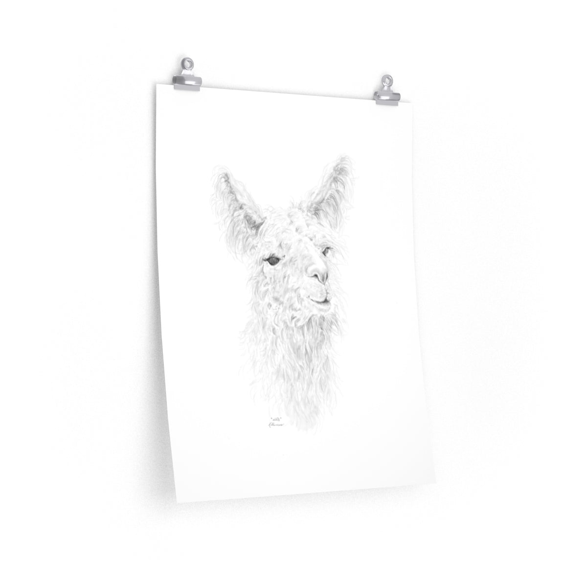 ELLIE Llama- Art Paper Print