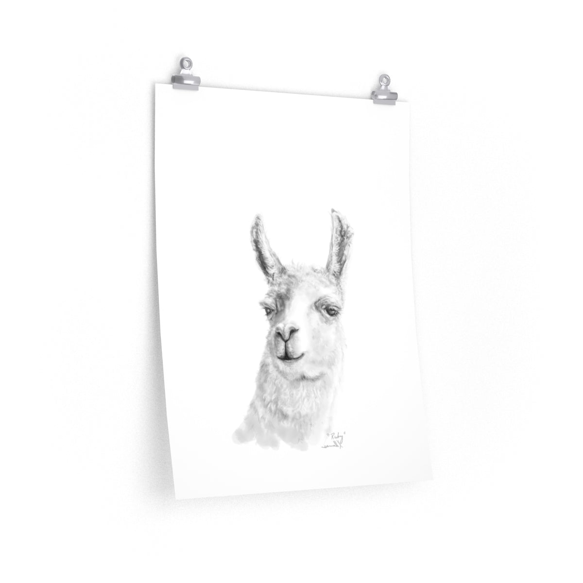 RUBY Llama- Art Paper Print