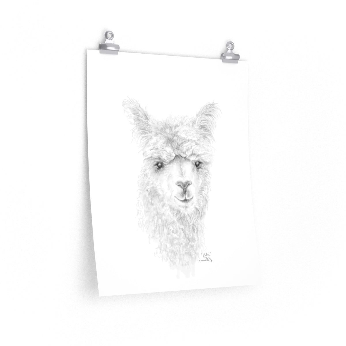 KATIE Llama- Art Paper Print
