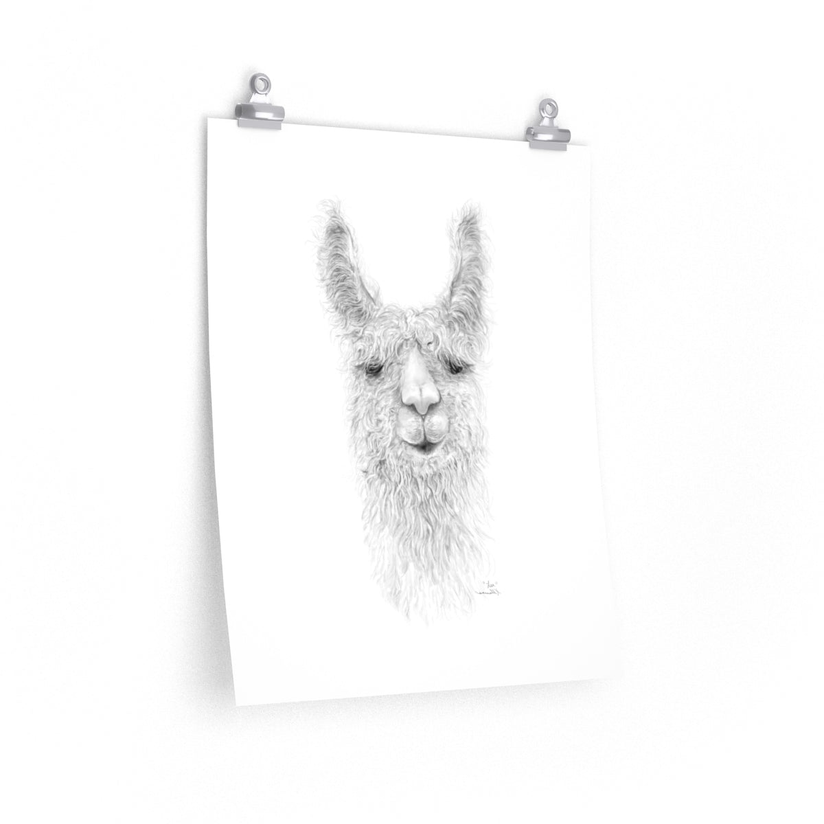 LEA Llama- Art Paper Print