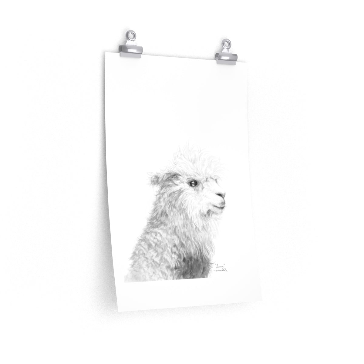 LAUREN Llama- Art Paper Print