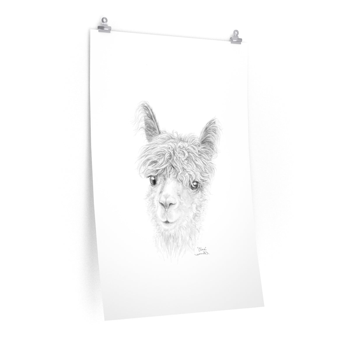 CLARA Llama- Art Paper Print