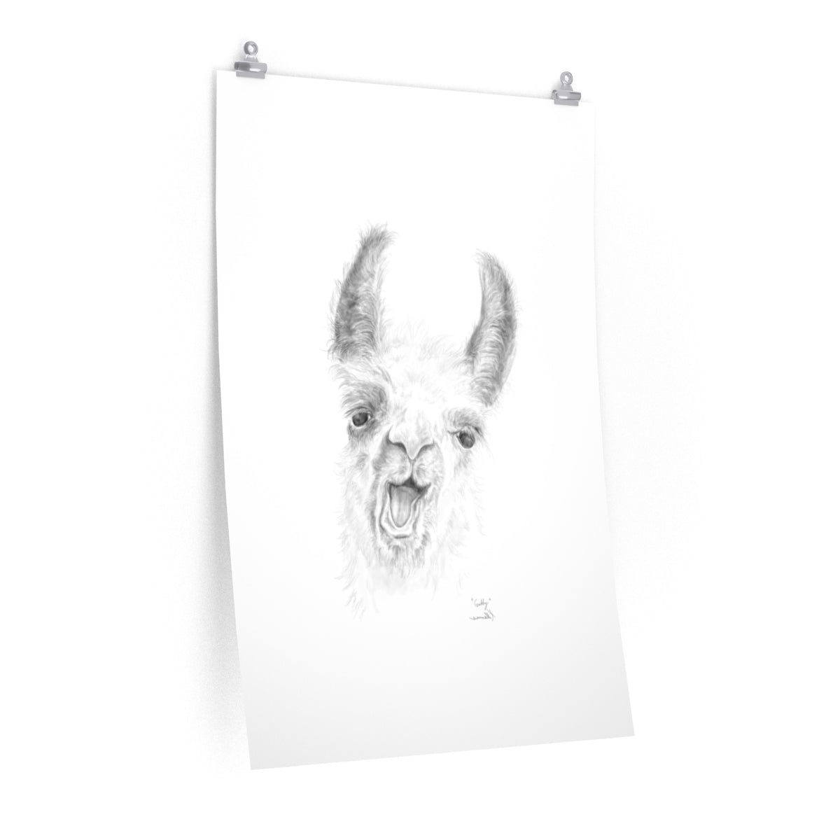 Gabby Llama- Art Paper Print