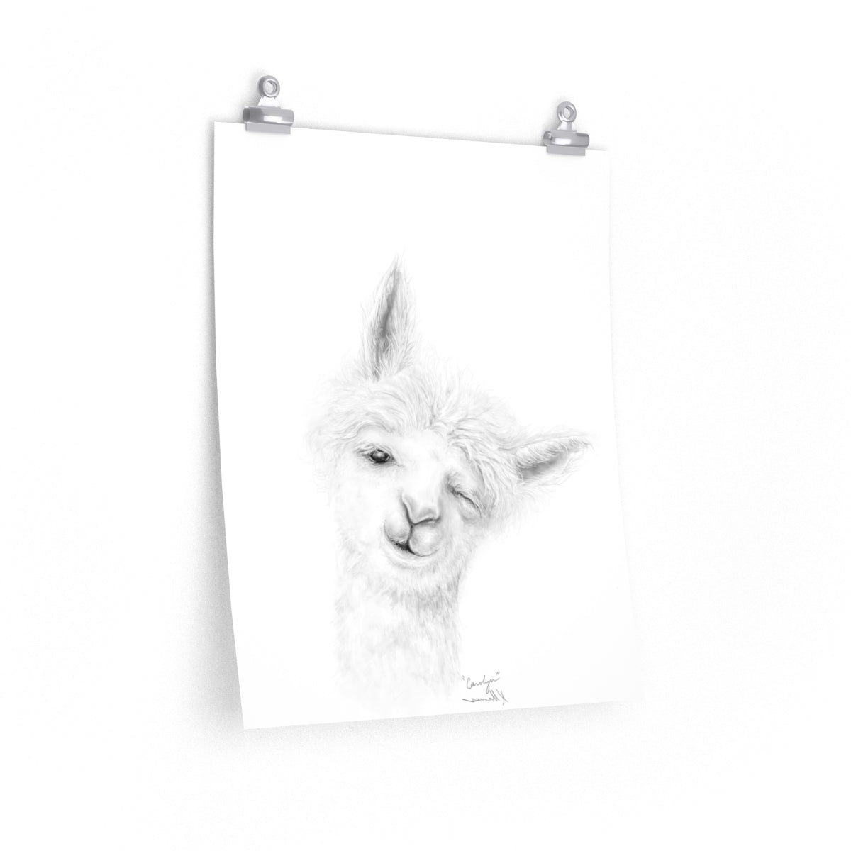 CAROLYN Llama- Art Paper Print