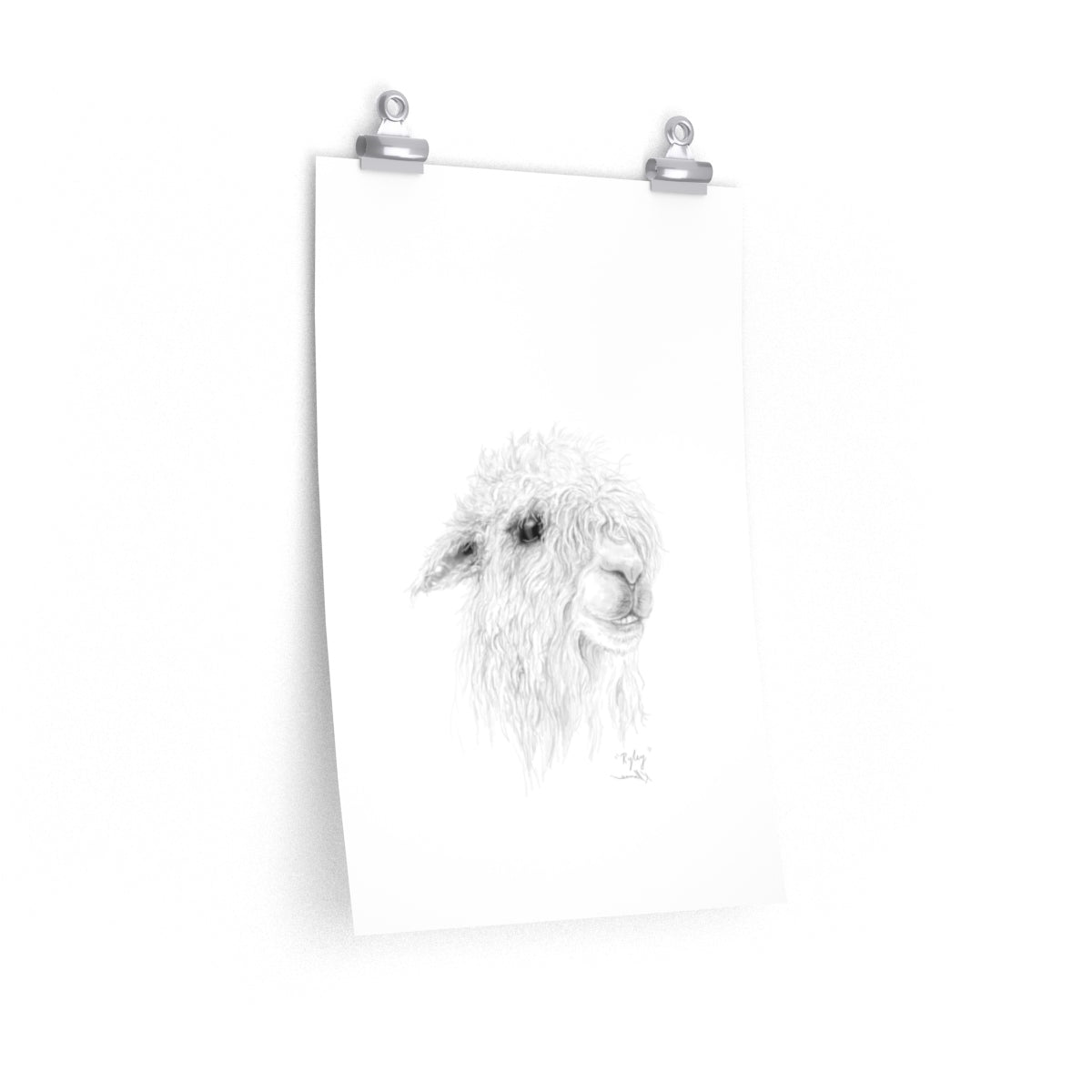 RYLEY Llama- Art Paper Print