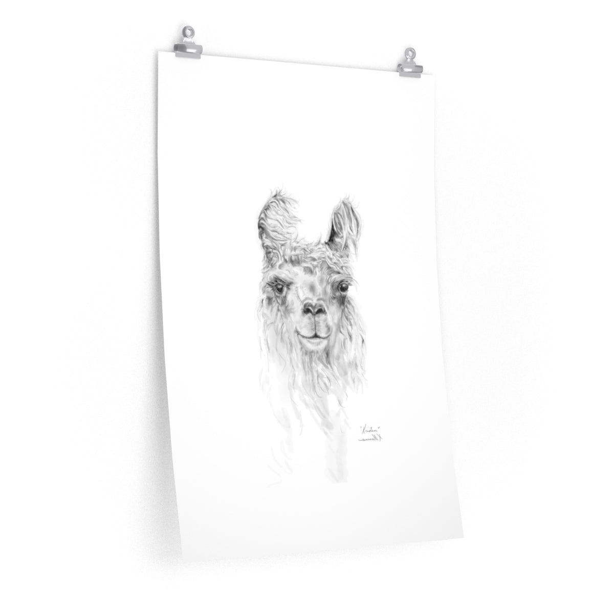 KRISTEN Llama- Art Paper Print