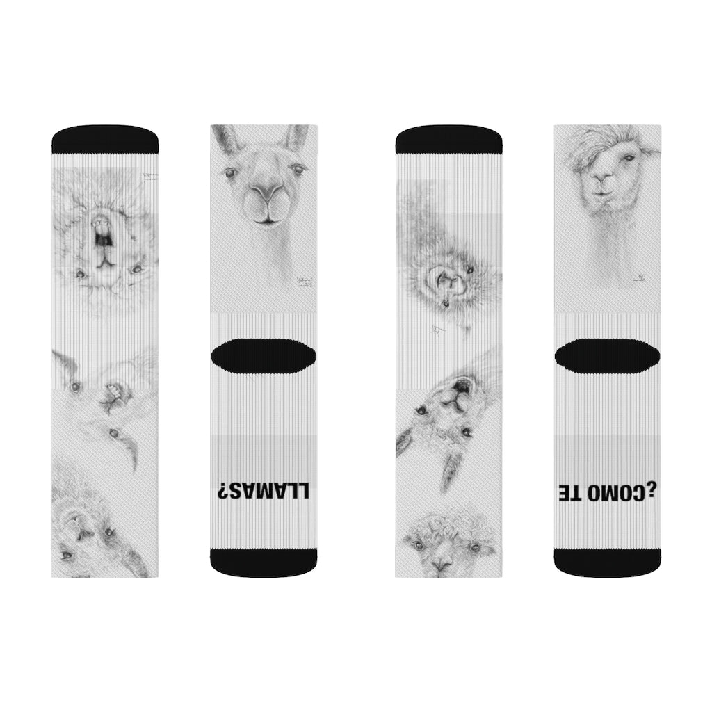 Llama Art Socks | ¿Como te Llamas?