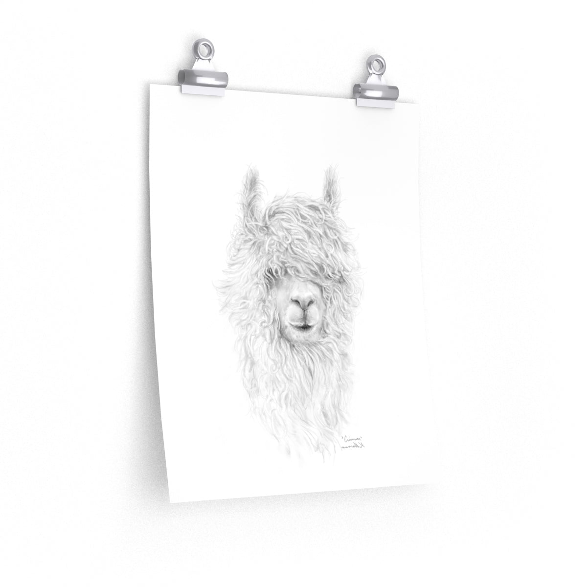 CRIMSON Llama- Art Paper Print