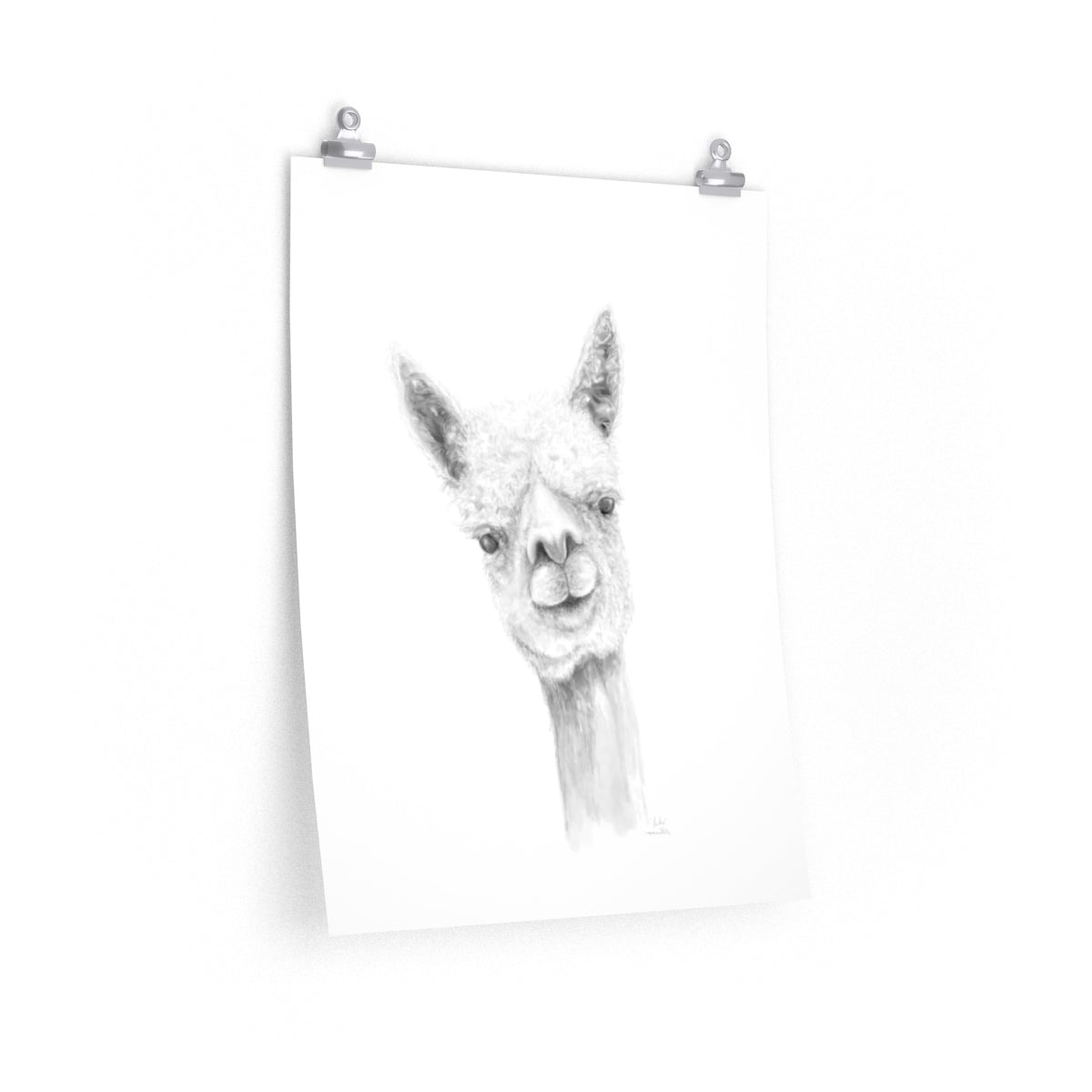 LUKE Llama- Art Paper Print