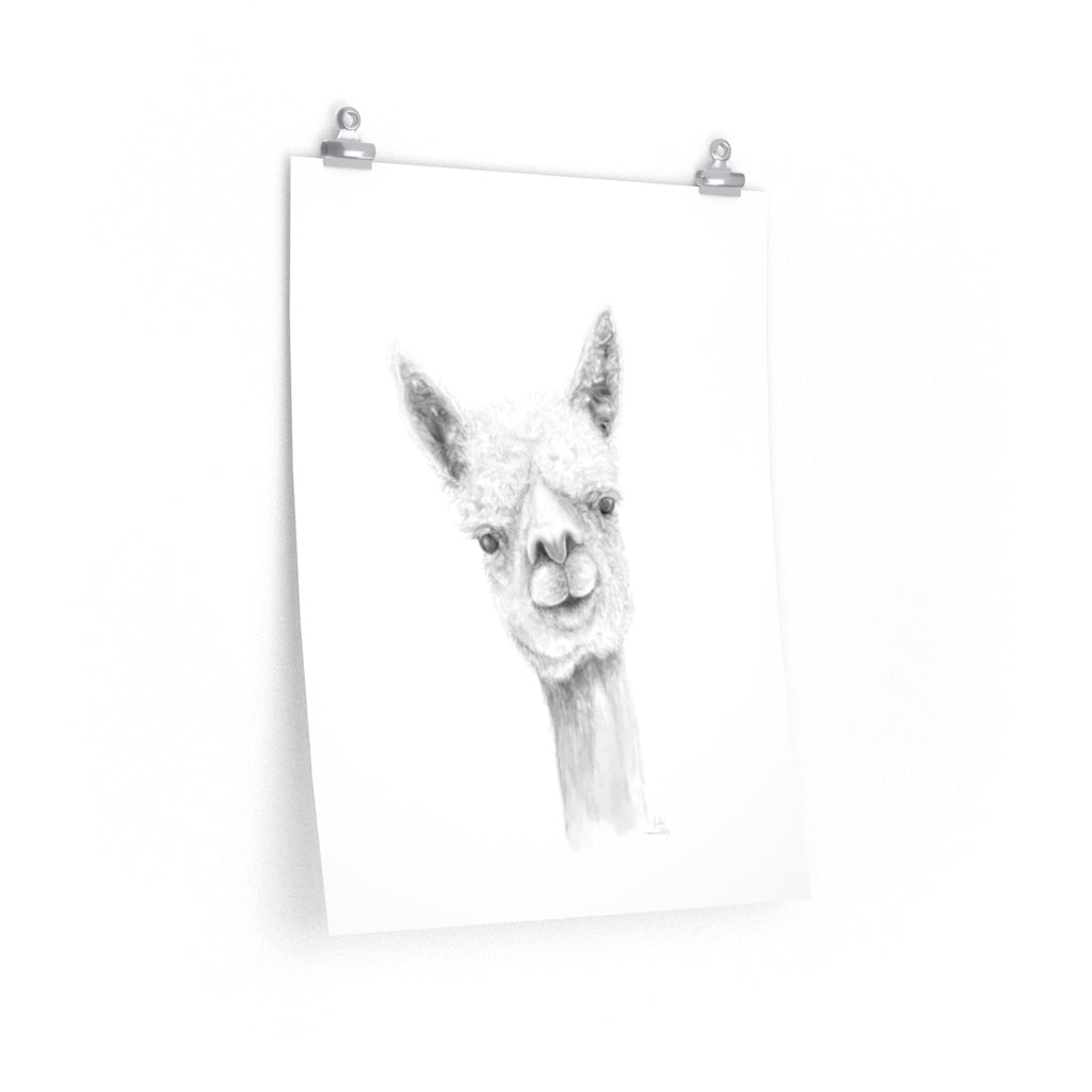 LUKE Llama- Art Paper Print