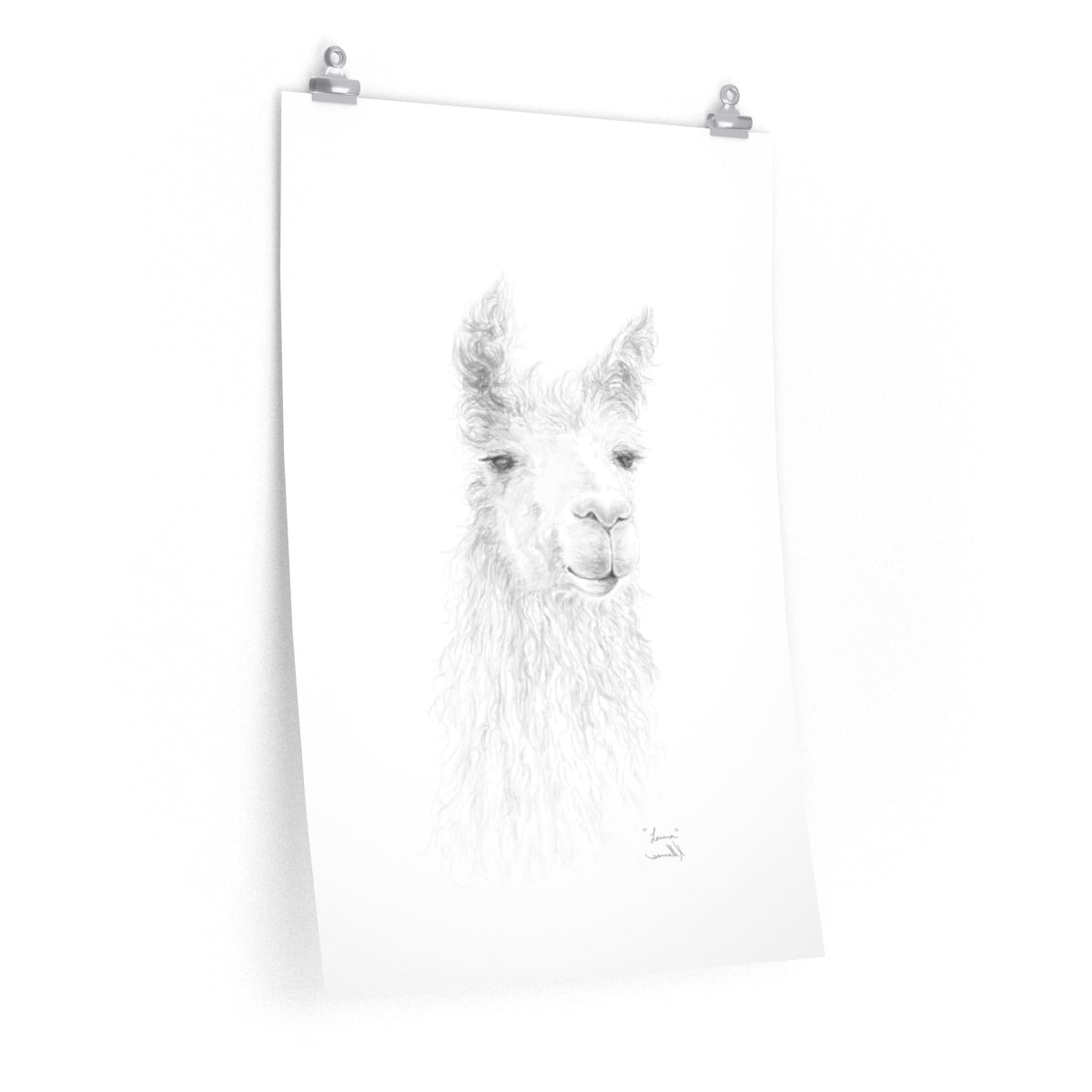 LAURA Llama- Art Paper Print