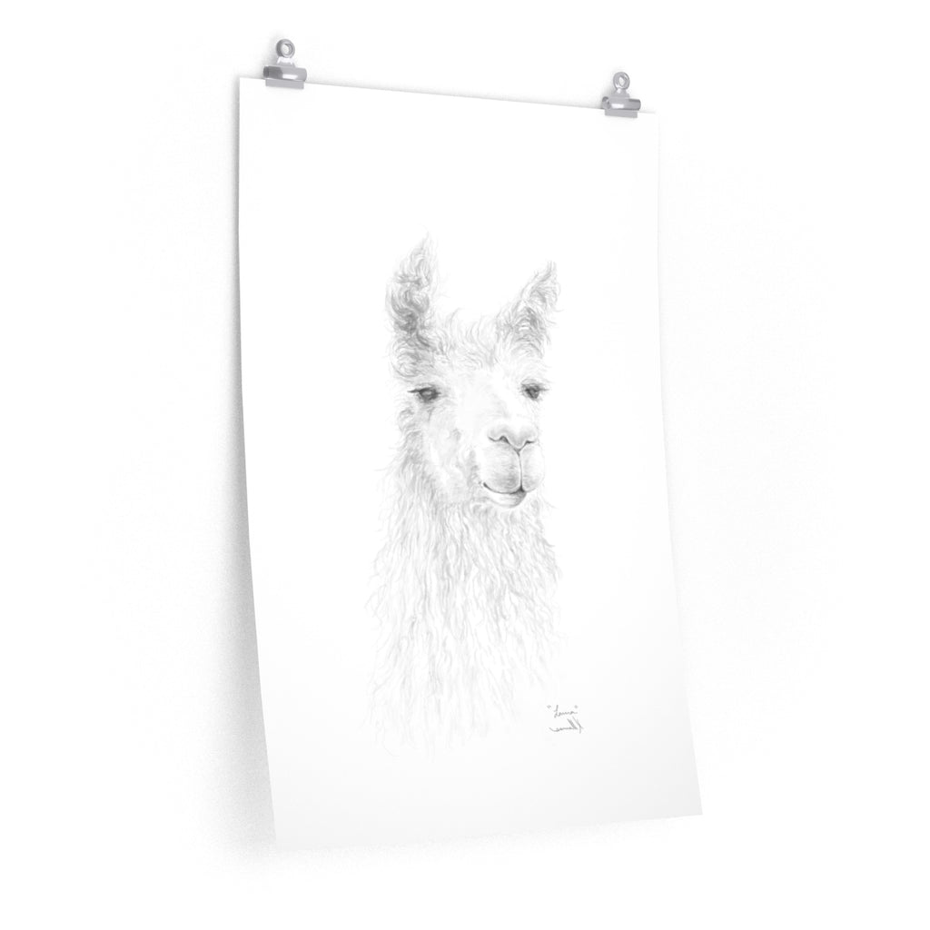 LAURA Llama- Art Paper Print