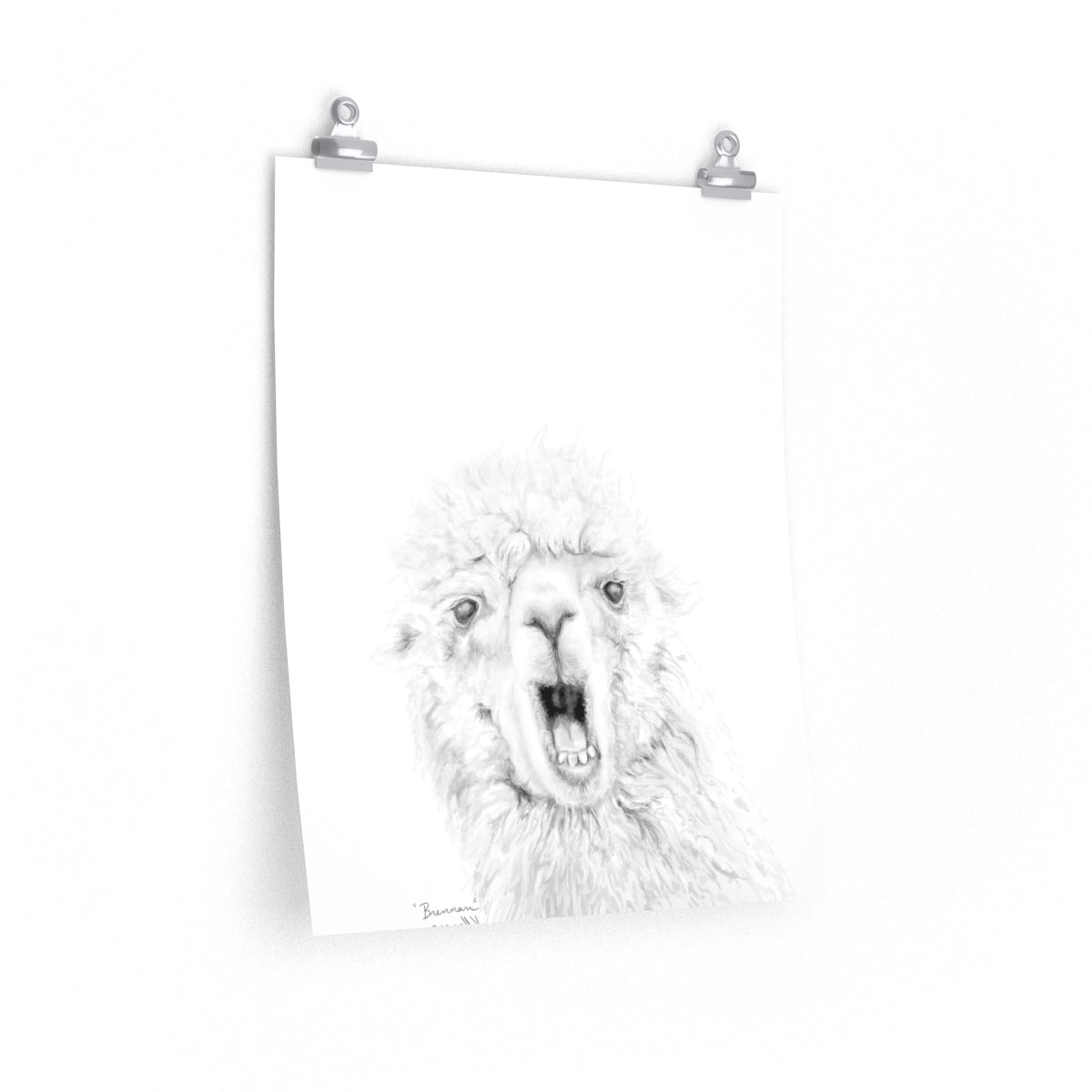 BRENNAN Llama- Art Paper Print