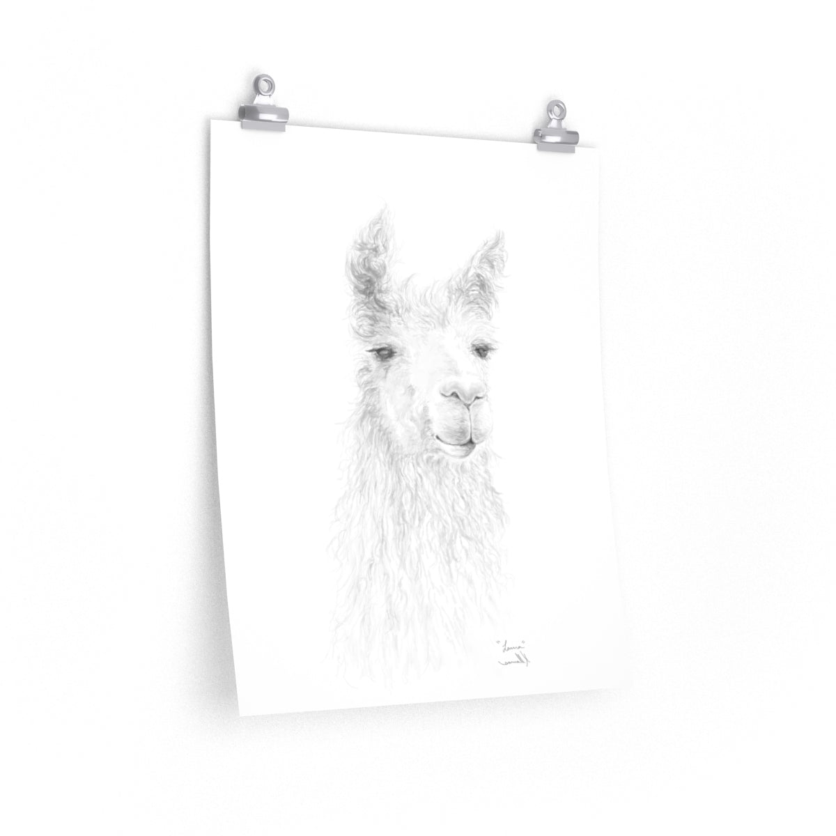LAURA Llama- Art Paper Print